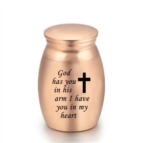 16x25mm Commemorative Relatives And Lovers Cremains Pendant Jar Earthen Jar Pet Cinerary Casket (Color: Rose Gold)